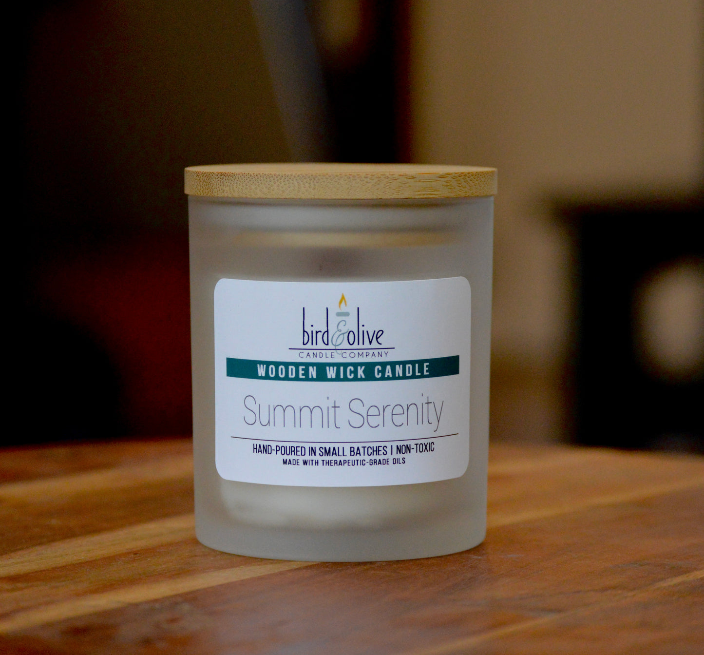 Summit Serenity Wooden Wick Candle